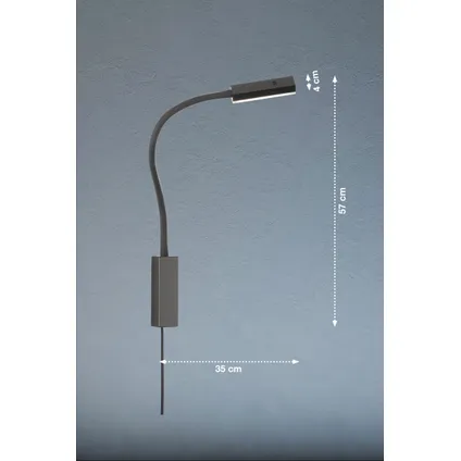 Fischer & Honsel bedlamp LED Raik zwart 5W 7