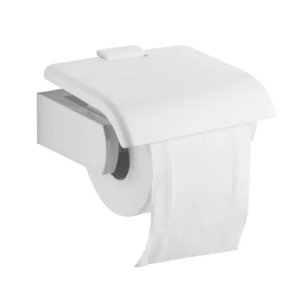 Porte-papier de toilette Baseline avec couvercle blanc 2