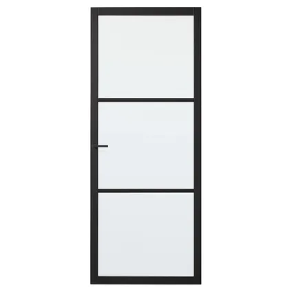 CanDo Industrial binnendeur Scampton blank glas opdek links 93x231,5 cm