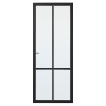 CanDo Industrial binnendeur Doncaster blank glas opdek links 88x211,5 cm