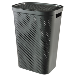 Praxis Curver wasmand Infinity dots antraciet 60L - 100% recycled aanbieding