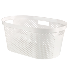 Praxis Curver wasmand Infinity dots wit 40L - 100% recycled aanbieding