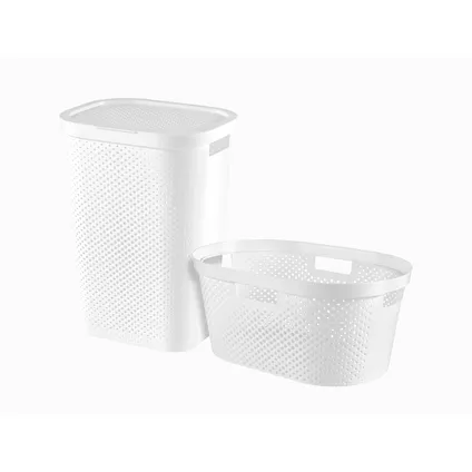 Curver wasmand Infinity dots wit 40L - 100% recycled 3