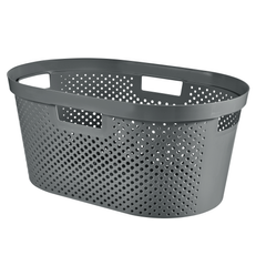 Praxis Curver wasmand Infinity dots antraciet 40L - 100% recycled aanbieding