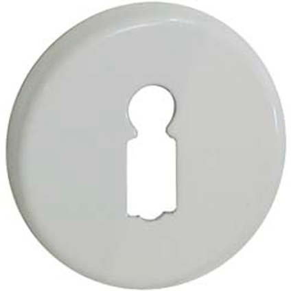 Bertomani deurklinkrozet 1001 aluminium wit 2st.