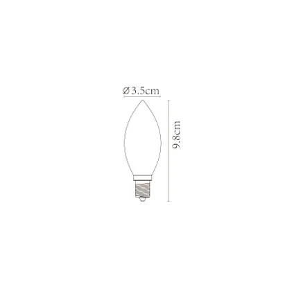 Ampoule LED à filament flamme Lucide ambre E14 3W 2