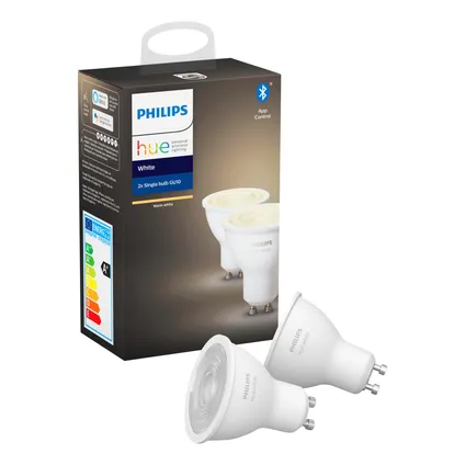 Philips Hue spot lamp warm wit GU10 2 stuks