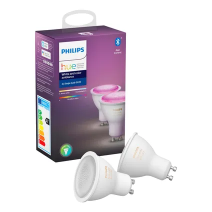 Philips Hue spot White and Color Ambiance GU10 - 2 stuks 4