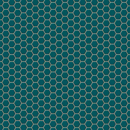 Decomode vliesbehang Hexagon chic groen 2