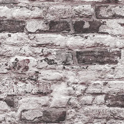 Decomode vliesbehang Rough brick grijs 3