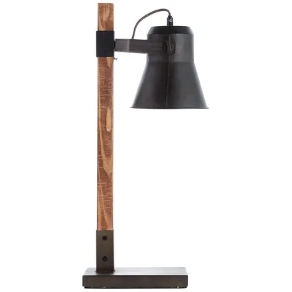 Lampe de table Brilliant Plow bois E27 8