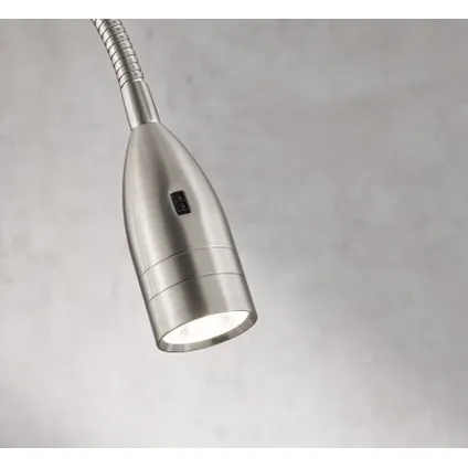 Fischer & Honsel wandlamp LED met sensor Sten metaal nikkel geborsteld 5W 3