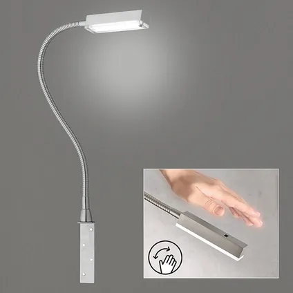 Applique Fischer & Honsel LED met sensor Raik métal est brossé nickel 5W 2