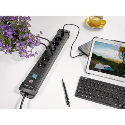 Multiprise Brennenstuhl Premium-line 6-prises avec USB (type A) noir 3 mètres 4