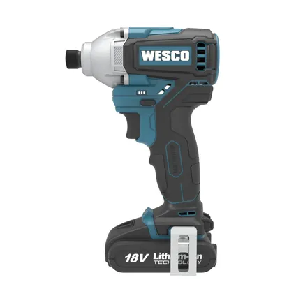 Wesco combi set WS1822K2 accuboormachine + slagschroevendraaier brushless 18V (2 accu's) 2