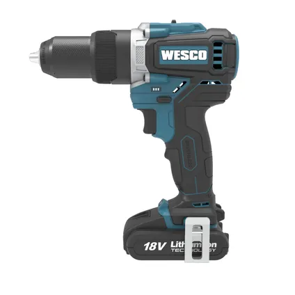 Wesco combi set WS1822K2 accuboormachine + slagschroevendraaier brushless 18V (2 accu's) 3