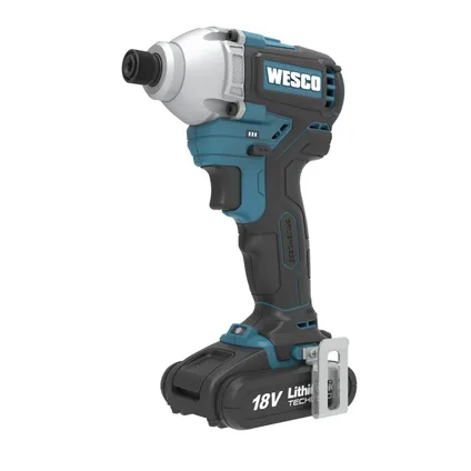 Wesco combi set WS1822K2 accuboormachine + slagschroevendraaier brushless 18V (2 accu's) 8