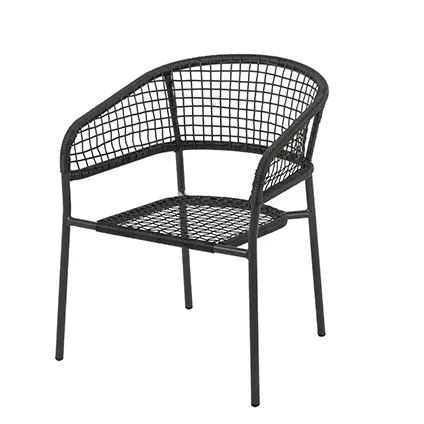 Chaise de jardin Central Park Ciotat aluminium/osier noir 3