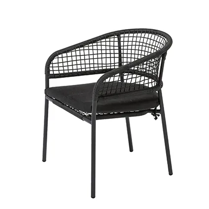 Chaise de jardin Central Park Ciotat aluminium/osier noir 4