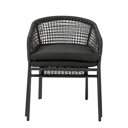 Chaise de jardin Central Park Ciotat aluminium/osier noir 8
