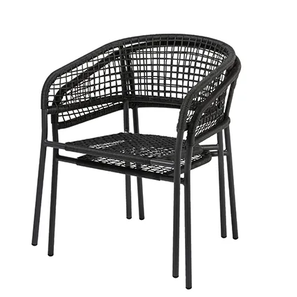 Chaise de jardin Central Park Ciotat aluminium/osier noir 9