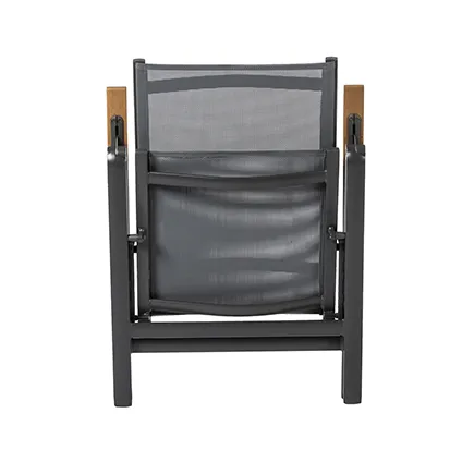 Central Park chaise de jardin Analee aluminium / textilène gris 6