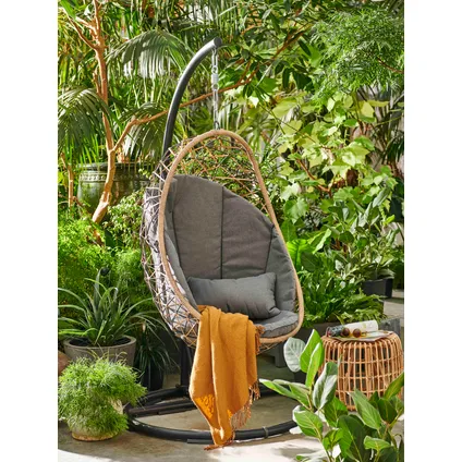 Chaise de jardin suspendue Central Park Amalfi acier/osier 8