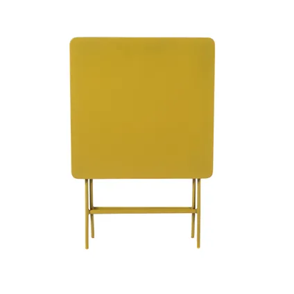 Table de bistrot Central Park Stacy jaune acier 60x60cm 3