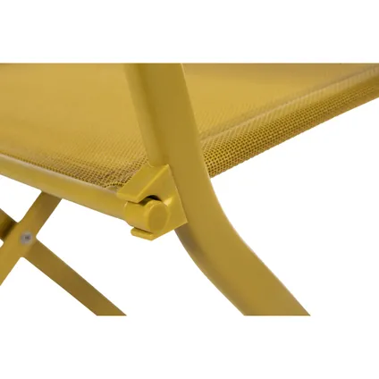 Central Park Chaise Pliable 'Stacy' acier/textilène jaune moutarde 4