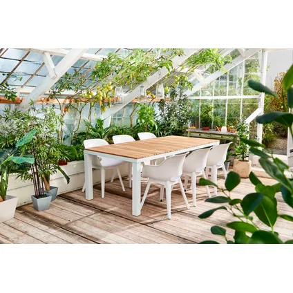 Table de jardin Central Park Bonifacio aluminium/teck 215x100cm 19