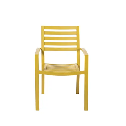 Chaise de jardin Central Park Vina aluminium jaune 2