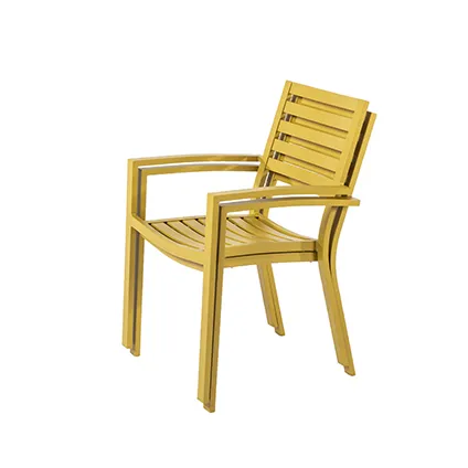 Chaise de jardin Central Park Vina aluminium jaune 3