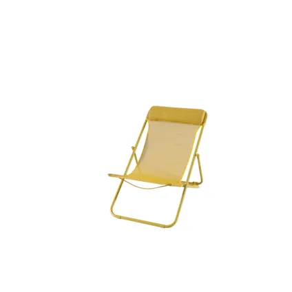 Chaise de plage Central Park Sevilla acier jaune