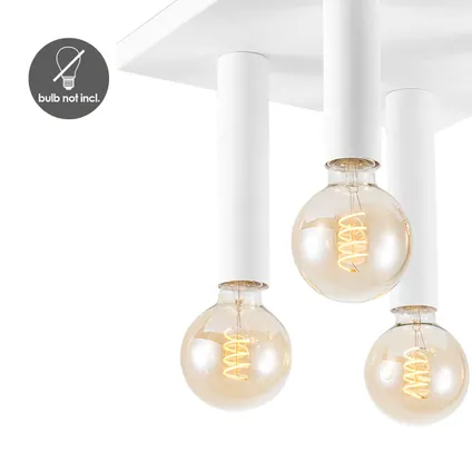 Home Sweet Home Moderne LED Plafondlamp Marna 4 lichts Wit - Vierkant 5