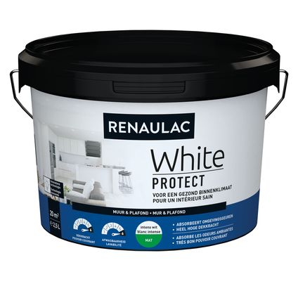Renaulac peinture murale White Protect mat blanc 2,5L
