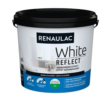 Peinture murale Renaulac White Reflect blanc mat 5L