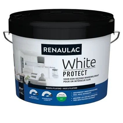 Renaulac peinture murale White Protect mat blanc 10L