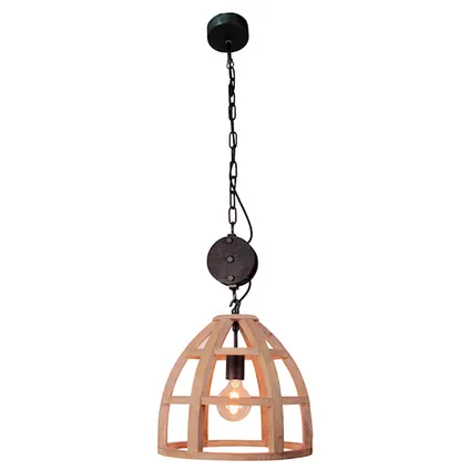 Brilliant hanglamp Matrix Nature Wood ⌀34cm E27