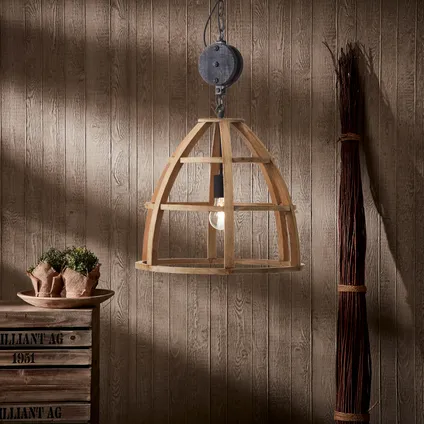 Brilliant hanglamp Matrix Nature Wood ⌀47cm E27 3