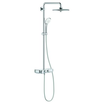 Grohe Regendouche Euphoria SmartControl System - Met Thermostatische Kraan - Grijs - Rond - Met Handdouche - 15cm hartafstand - 3-straals - Waterbesparend