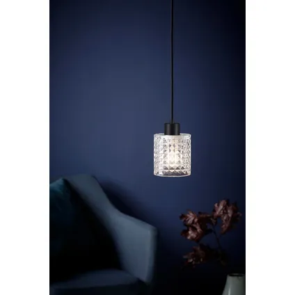 Nordlux hanglamp Hollywood zwart transparant E27 2