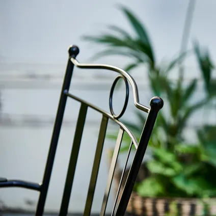 Chaise de jardin Central Park Ramira acier noir 5