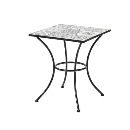 Table bistro Central Park Atri noir/blanc 60x60cm