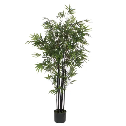 Plante artificielle Mica Decorations Bamboe - 95x95x150 cm - Noir