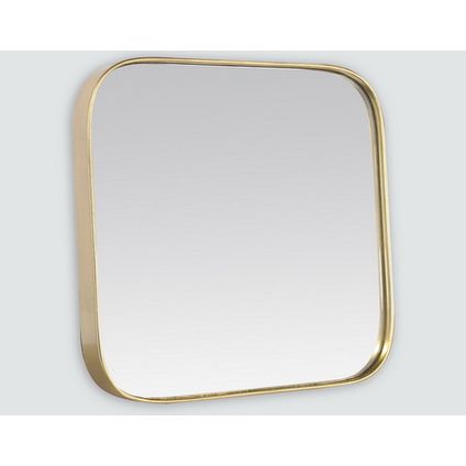 Vierkante spiegel goud 30x30cm