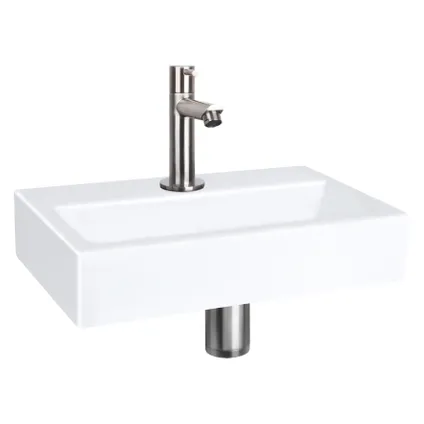 Lave-mains Flat Small Differnz céramique blanc 38x24x7cm 10
