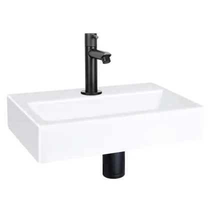 Lave-mains Flat Small Differnz céramique blanc 38x24x7cm 3