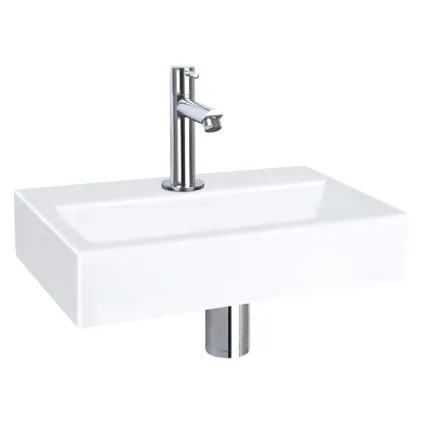 Lave-mains Flat Small Differnz céramique blanc 38x24x7cm 6