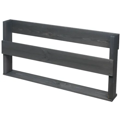 Duraline ophangbord hout+plank+haak+rail wit metaal 60x60cm 2
