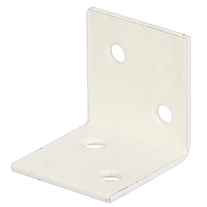 Angle de renforcement Alberts rectangulaire en plastique de phosphate de zinc revêtement blanc 30x30x30mm